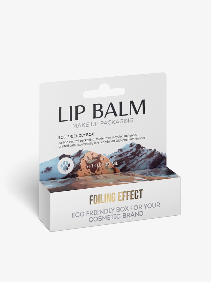 Lip Balm Box, Euro Hold, Medium Size, White, Eco-Friendly