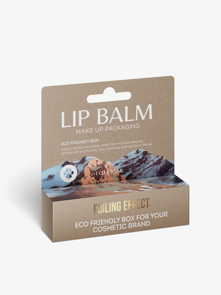 Lip Balm Box, Euro Hold, Medium Size, Kraft Brown, Eco-Friendly