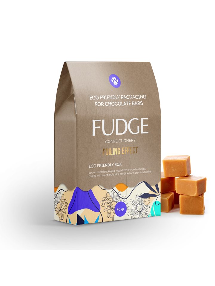 Fudge Gabble Box, Kraft Brown, Eco-Friendly