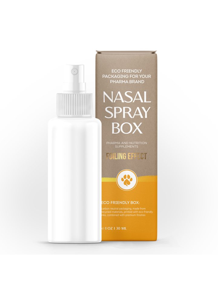 Nasal Spray Box, Square Bottom Shaped, Small Size, Kraft Brown, Eco-Friendly