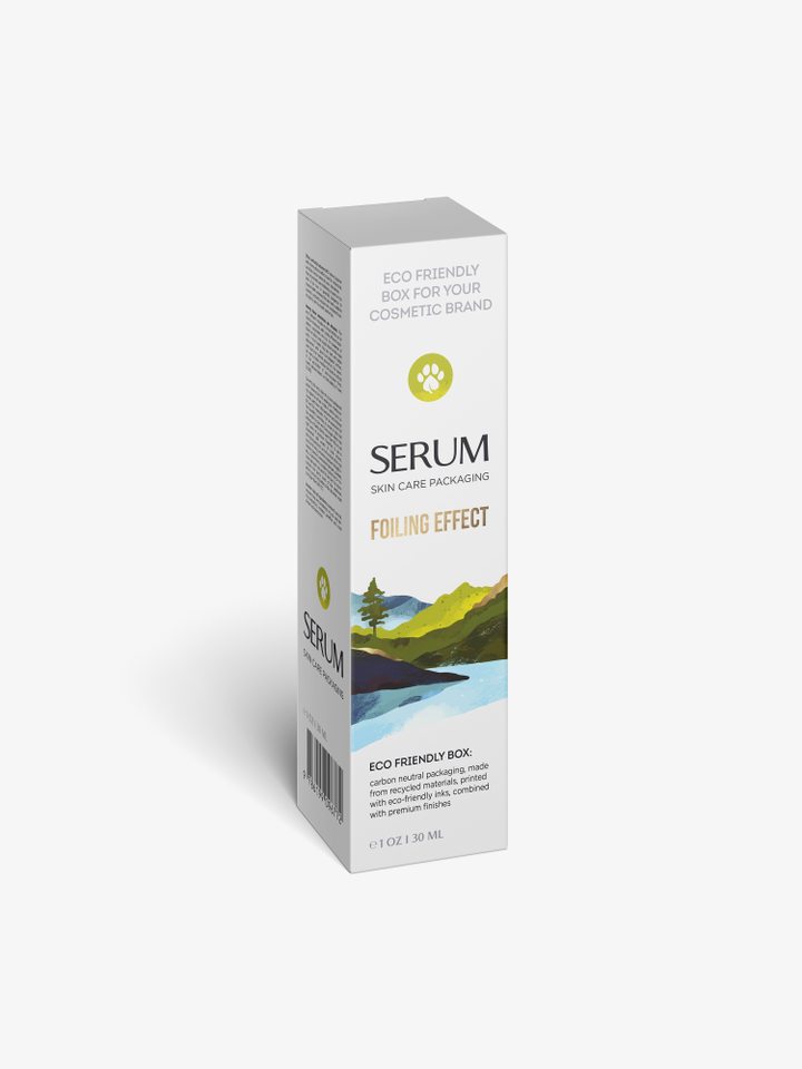 Serum Box, Square Bottom Shaped, Small Size, White, Eco-Friendly