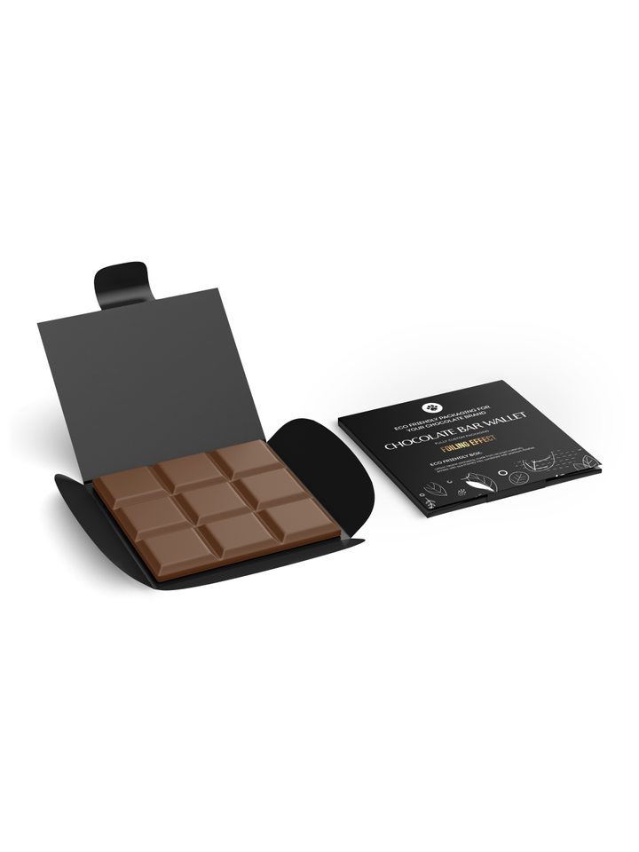 Chocolate Bar Wallet, Medium Size, Black, Eco-Friendly