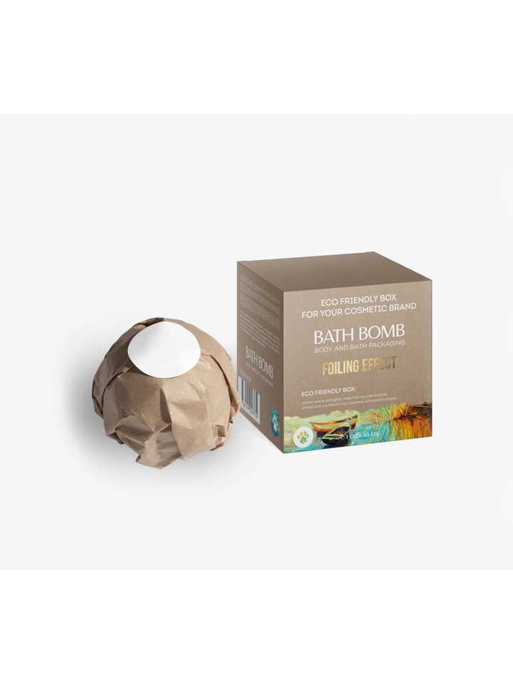 Bath Bomb Box, Cube Shaped, Medium Size, Kraft Brown, Eco-Friendly