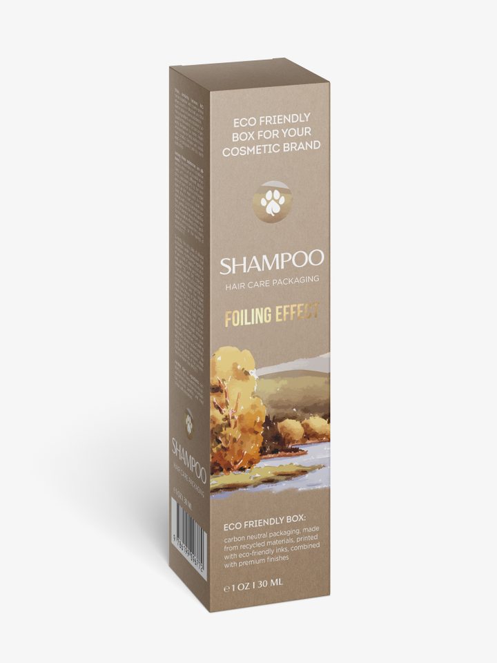 Shampoo Box, Square Bottom Shaped, Large Size, Kraft Brown, Eco-Friendly