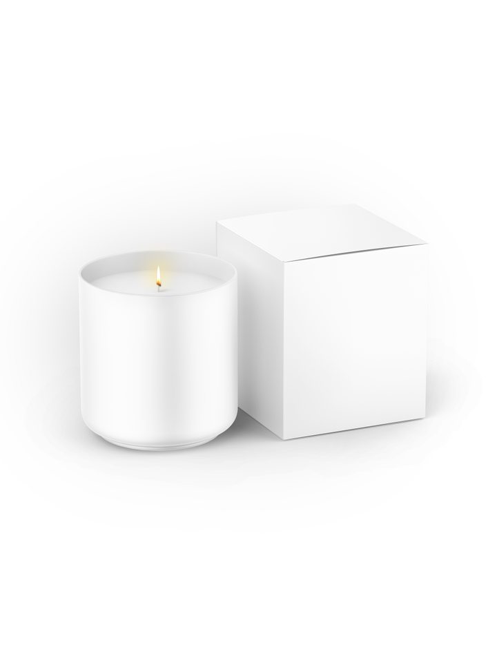 Candle Box, Cube Shaped, Large Size, White, Eco-Friendly