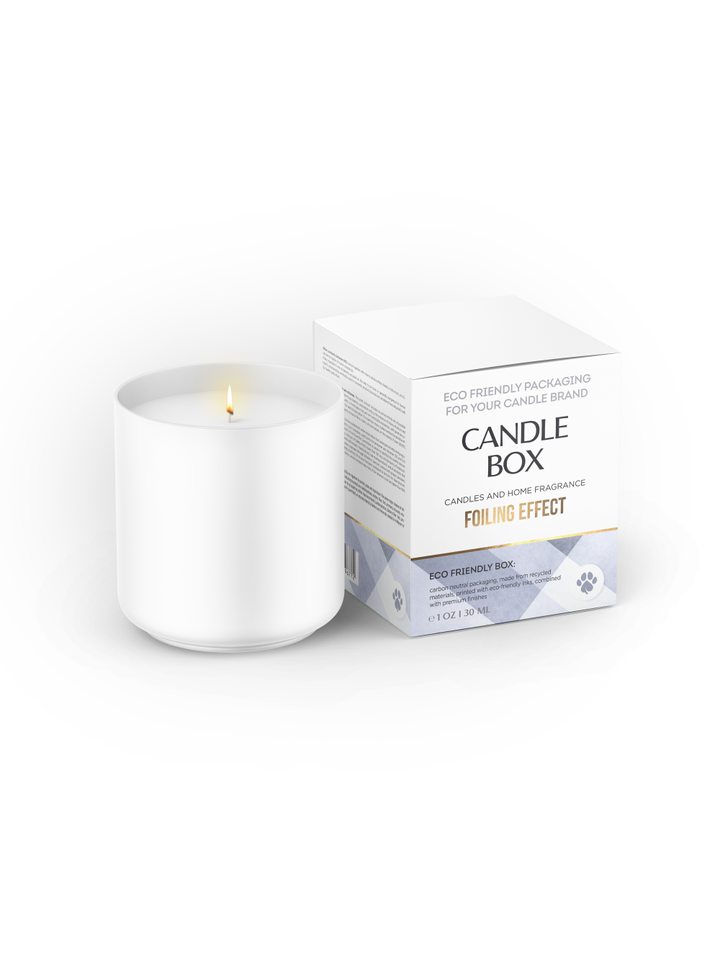 Candle Box, Cube Shaped, Large Size, White, Eco-Friendly