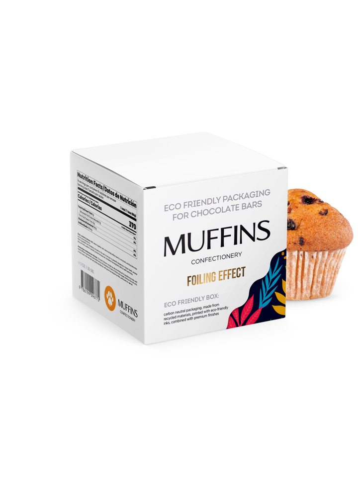 Muffin Box, Cube Shaped, Large Size, White, Eco-Friendly