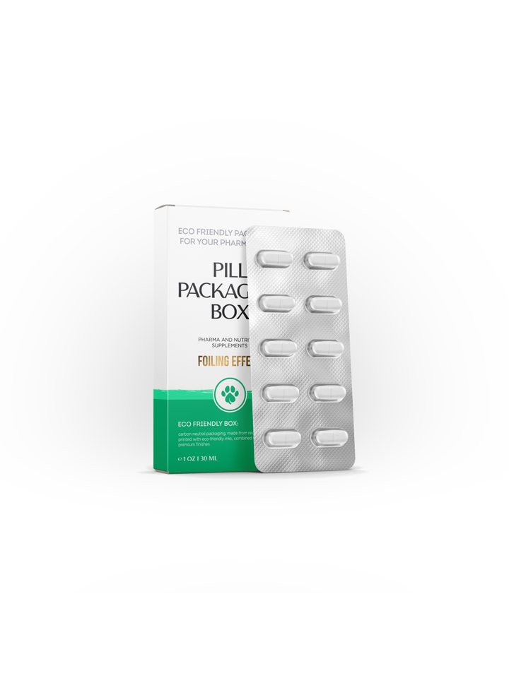 Pill Packaging Box, Rectangular Shape, Medium Size, White, Eco-Friendly