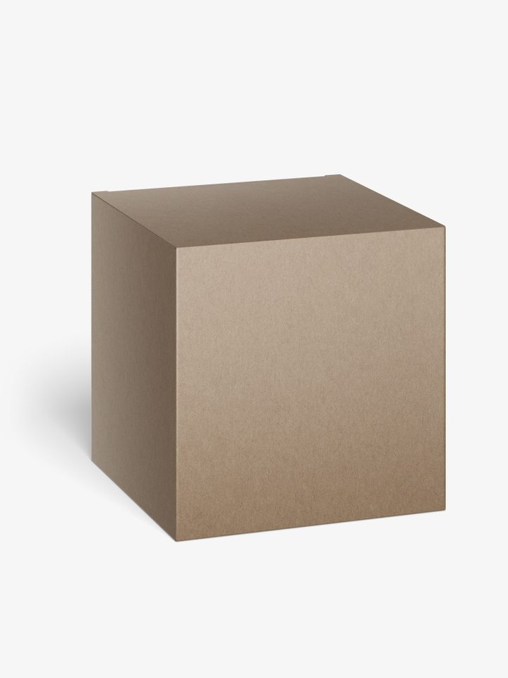 Cream Box, Cube Shaped, Medium Size, Kraft Brown, Eco-Freindly
