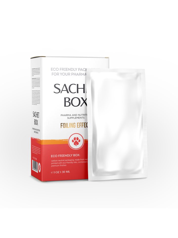 Sachet Box, Rectangular Shape, Medium Size, White, Eco-Friendly